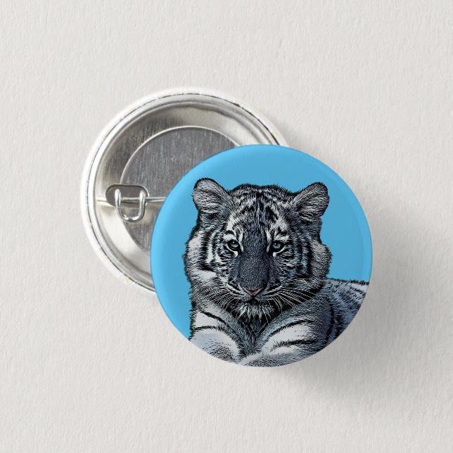 Baby-White-Tigercub-Safari Button (Vorne & Hinten)