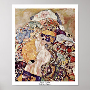 Baby-Wiege durch Klimt Gustav Poster
