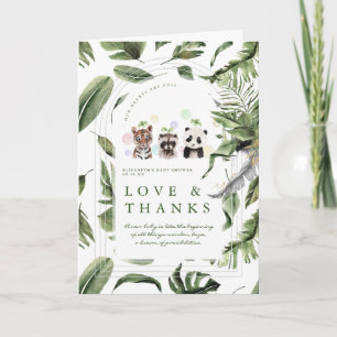 Baby Wild Animals   Babydusche Vielen Dank Dankeskarte