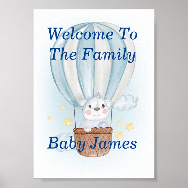 Baby Willkommen in der Familie Poster (Vorne)