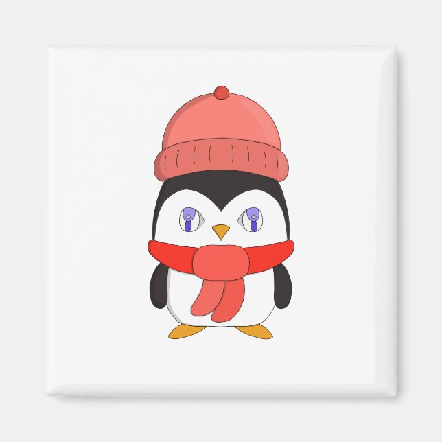Baby Winter Penguin Magnet (Vorne)