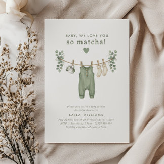 Baby, wir lieben dich so sehr Matcha!  Einladung