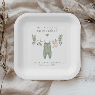 Baby, wir lieben dich so sehr Matcha! Pappteller