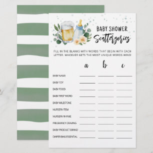 Baby wird Baby Shower Scattergories Game