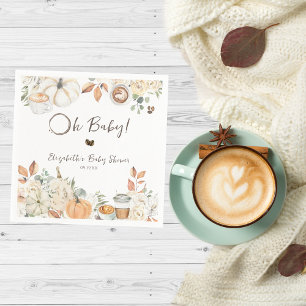 Baby wird gebraut Herbstkaffee Babydusche Serviette