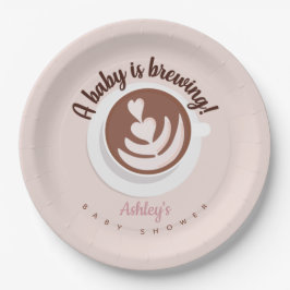 Baby wird Kaffee Brunch Baby Dusche Sprinkle Pappteller