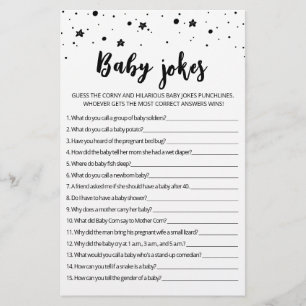 Baby-Witze Baby-Shower-Spiel mit Antworten
