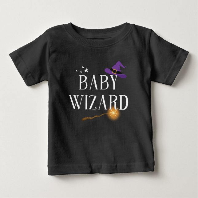 Baby Wizard - Familienanpassung Halloween Baby T-shirt (Vorderseite)