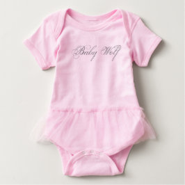 Baby-Wolf-Bodysuit mit Ballettröckchen-Rock Baby Strampler