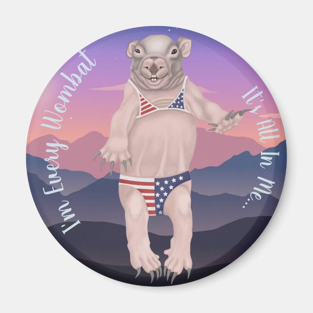 Baby Wombat Magnet (Vorne)