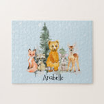 Baby Woodland Animals Forest Personalisiert<br><div class="desc">Dieses Design entstand durch digitale Kunst und kann in dem Bereich personalisiert sein, der durch das Ändern des Fotos und/oder Textes zur Verfügung gestellt wird. Oder Sie können es anpassen, indem Sie den Mausklick auswählen, um weitere Optionen anzupassen, um die Farbe des Hintergrunds zu löschen oder zu ändern, Text hinzuzufügen,...</div>