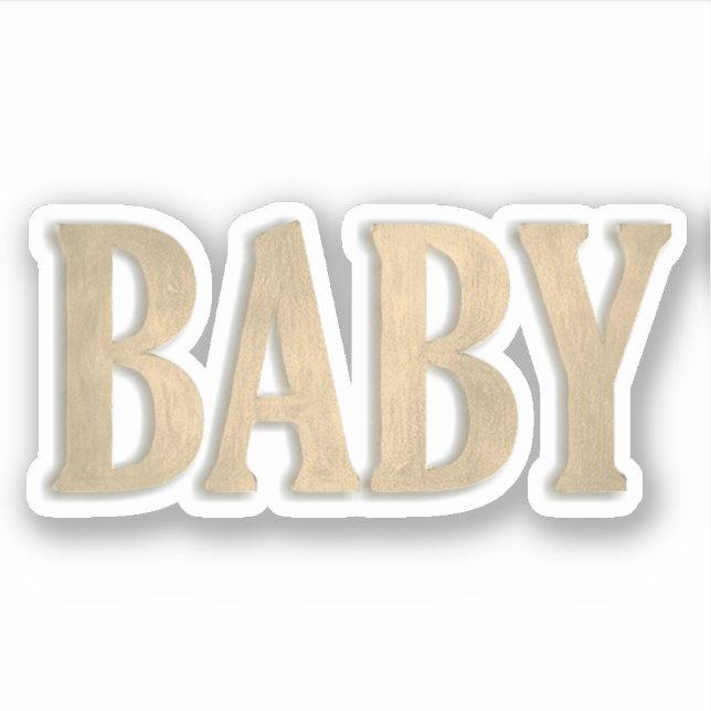 Baby Word Aufkleber (Vorderseite)