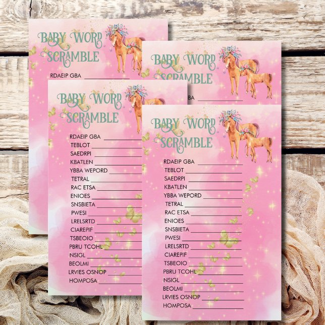 Baby Word knistert magisches Einhorn und Schmetter (Von Creator hochgeladen)