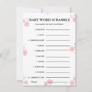 Baby word Rammball Baby Dusche Karte