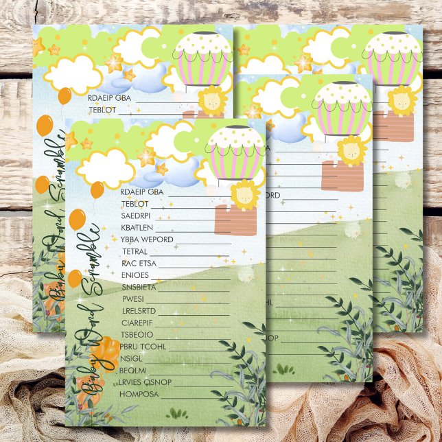 Baby Word Scramble Adventure Begin Hot Air Ballon (Von Creator hochgeladen)