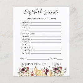 Baby Word Scramble | Baby Showspiel