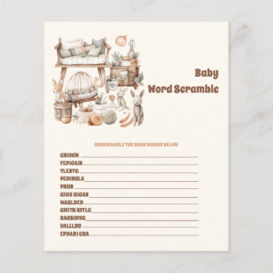 Baby Word Scramble Baby Showspiel
