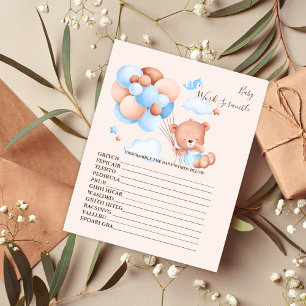 Baby Word Scramble Baby Showspiel