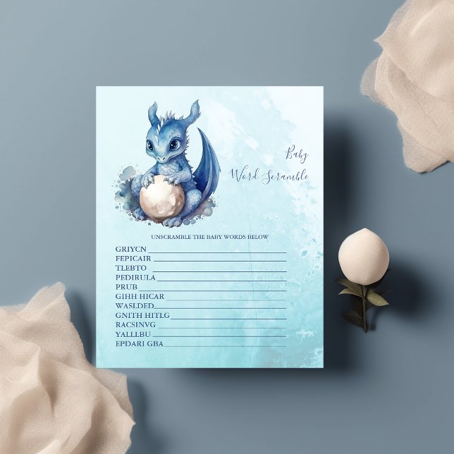 Baby Word Scramble Baby Showspiel (Von Creator hochgeladen)