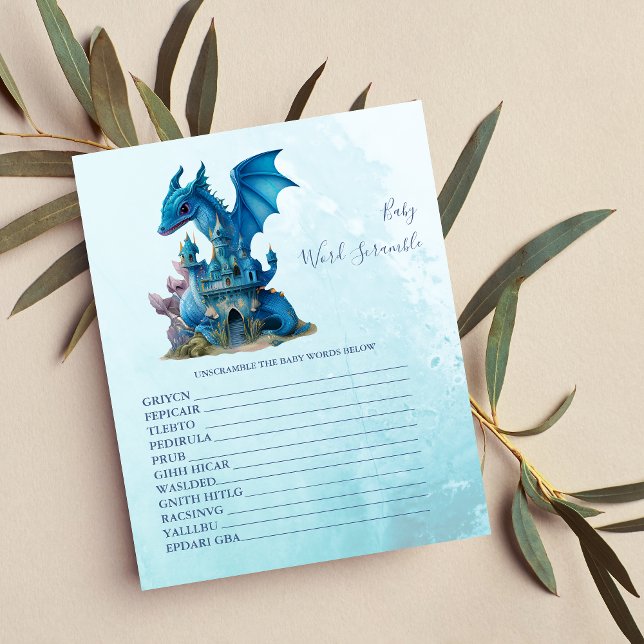 Baby Word Scramble Baby Showspiel (Von Creator hochgeladen)