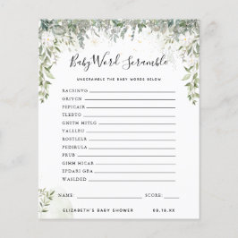 Baby Word Scramble | Baby Showspiel