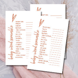 Baby Word Scramble Boho Herzlich Willkommen in der