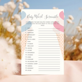 Baby Word Scramble Ice Cream Gender Reveal