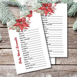 Baby Word Scramble Winterbaby in blühender Poinset