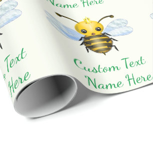Baby Wrapping Paper - Queen Bee Geschenkpapier