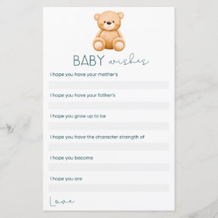 Baby wünscht Teddy Bear Baby Boy Showspiele