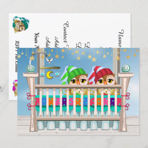 Baby x 2 Glückliche Sie! Einladung von Twins