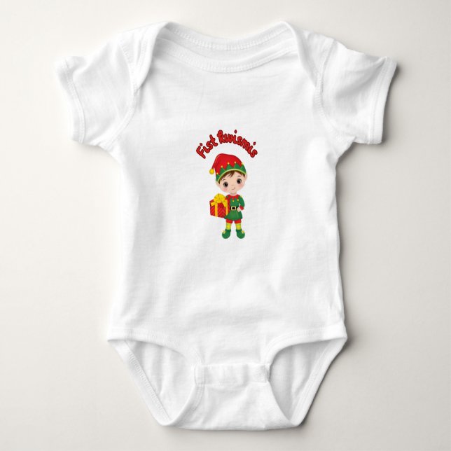 Baby Xmas Bodysuit Strampler (Vorderseite)
