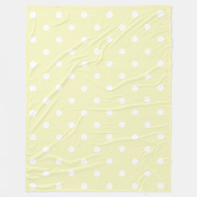 Baby Yellow Polka Dots Fleecedecke (Vorderseite)