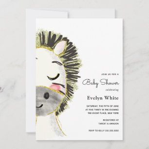 Baby-Zebra-Baby-Shower-Einladung Einladung