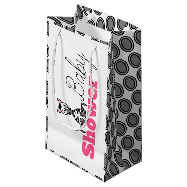 Baby Zebra, Babydusche Kleine Geschenktüte (Vorderseite Schrägansicht)