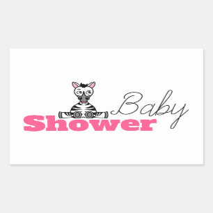 Baby Zebra, Babydusche Rechteckiger Aufkleber