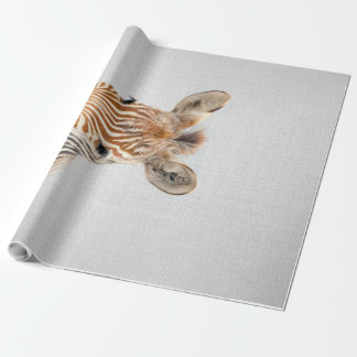 Baby Zebra Colorful Leinwand Geschenkpapier