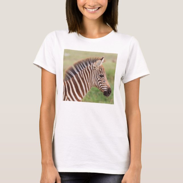 Baby zebra head, Tansania T-Shirt (Vorderseite)