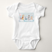 Baby Zebra mit all seinen Freunden