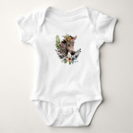 Baby Zebra mit dem Tod von Blume Baby Strampler