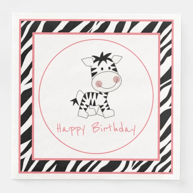 Baby Zebra Serviette (Vorderseite)