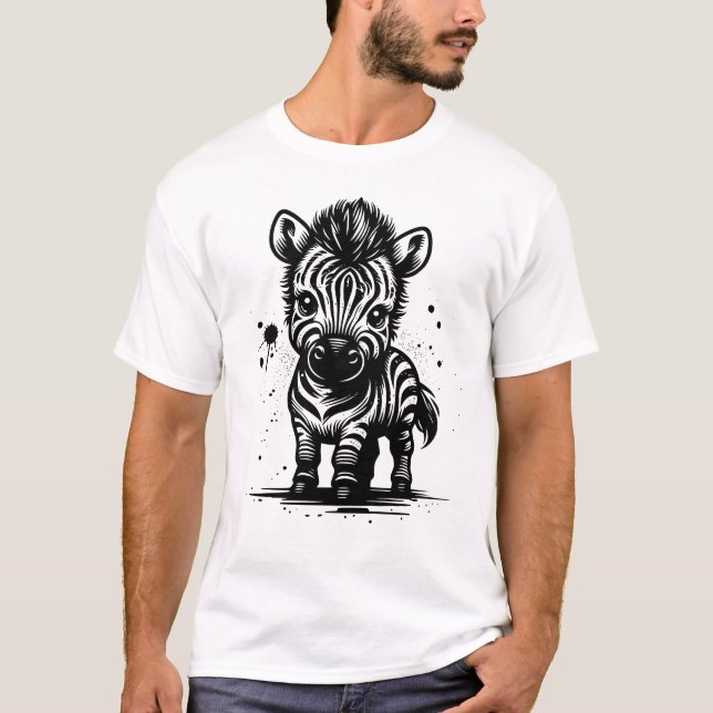 Baby Zebra  T-Shirt (Vorderseite)
