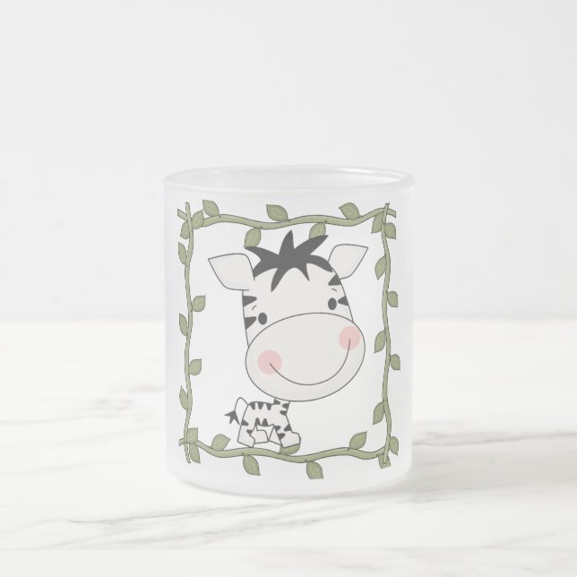Baby Zebra T-shirts and Gifts Mattglastasse (Mittel)