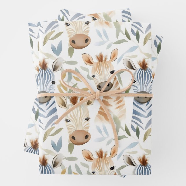 Baby zebras geschenkpapier set (Beispiel)
