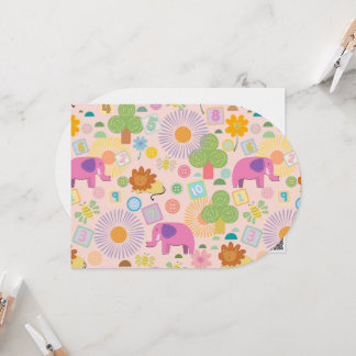 Baby Zoo wrapping paper Einladung