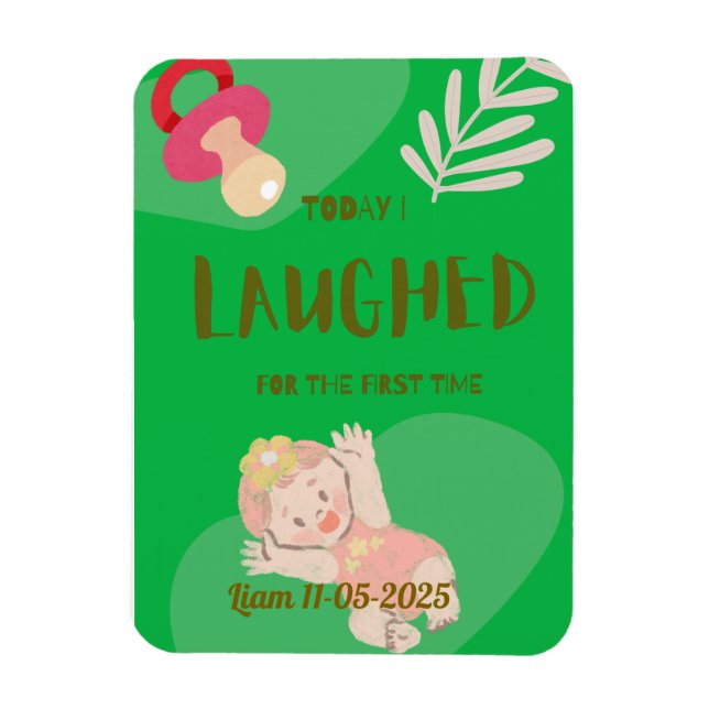 Baby zuerst lachen magnet (Vertikal)