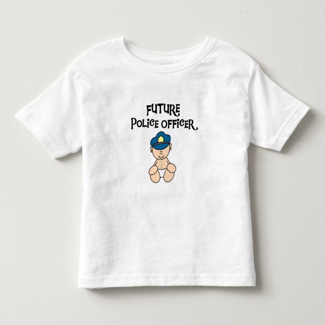 Baby-Zukunft-Polizeibeamte Kleinkind T-shirt (Vorderseite)