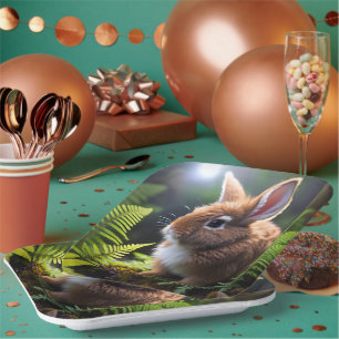 Baby Zwarf Bunny Rabbit, Pappteller