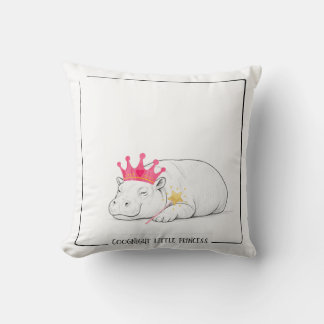 Baby-Zwergflusspferd-Prinzessin-Wurfkissen Kissen