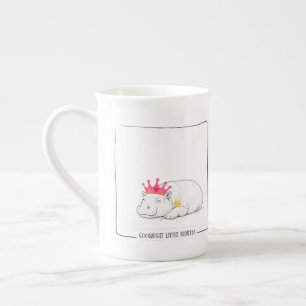Baby-Zwergflusspferd-Prinzessinnen-Tasse Prozellantasse